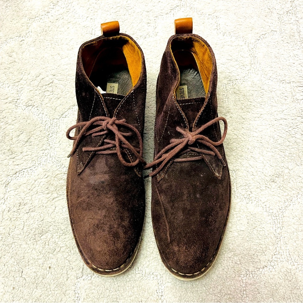 Steve Madden 'Durban' Brown Desert Chukka Suede Leather Boots - Men's 9 M